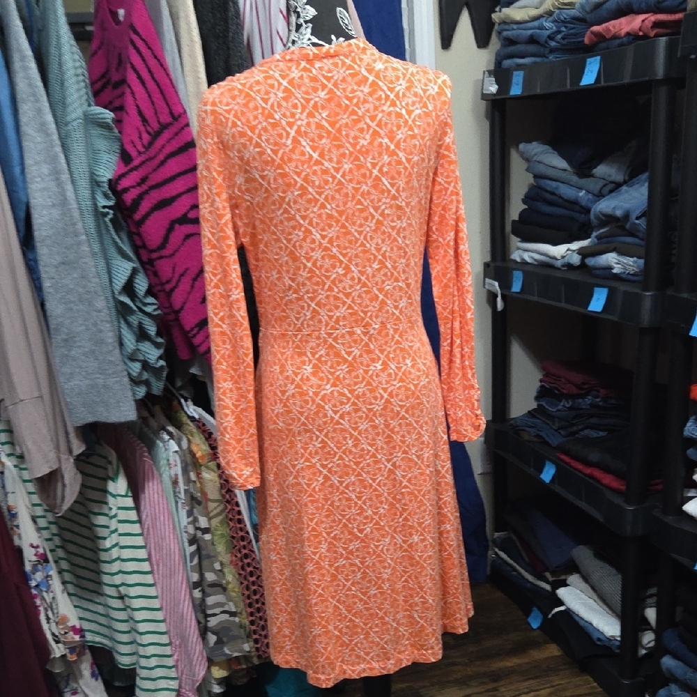 Pendleton Orange Patterned Long Sleeve Dress - image 5